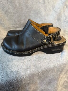 Browns Landing Comfort Slingback Brown Leather Clog Womens Sz 8